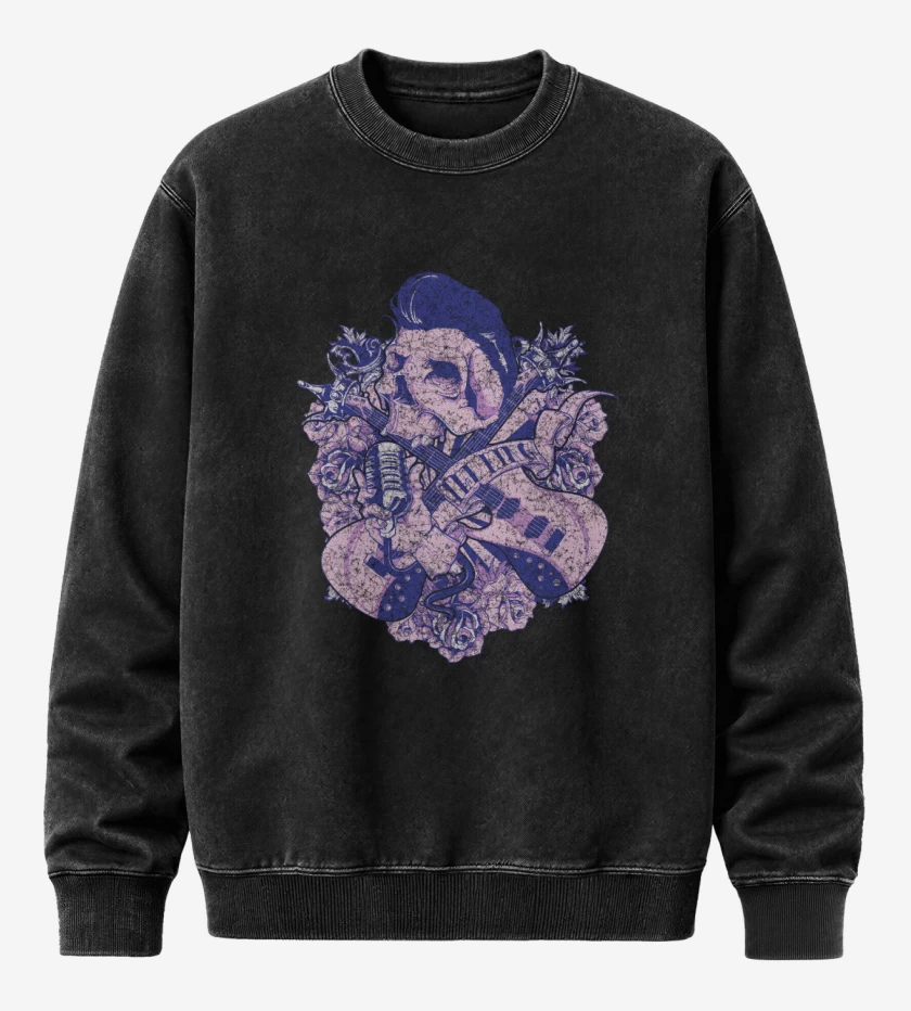 Poleron Polo Acid Wash Negro de The king