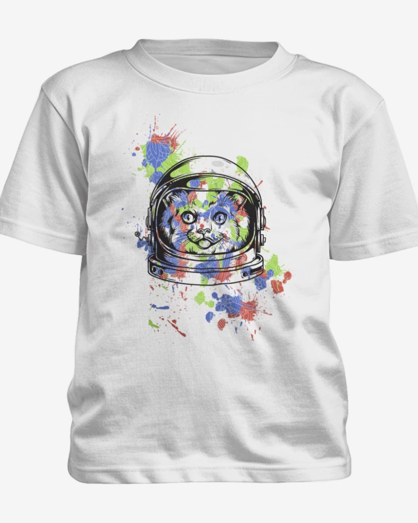 Polera de niño Blanco de Space Cat