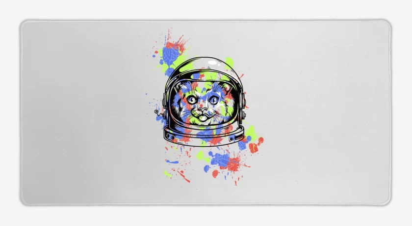 Mouse pad Gamer Blanco de Space Cat