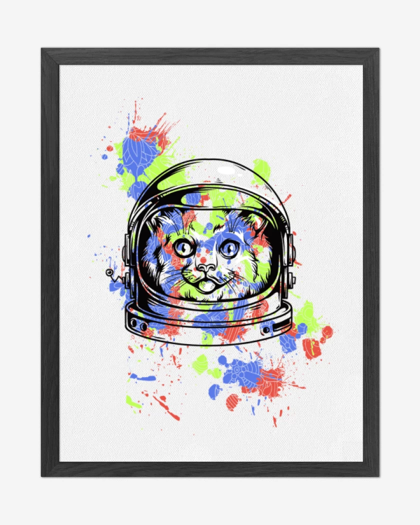 Cuadro decorativo Blanco de Space Cat
