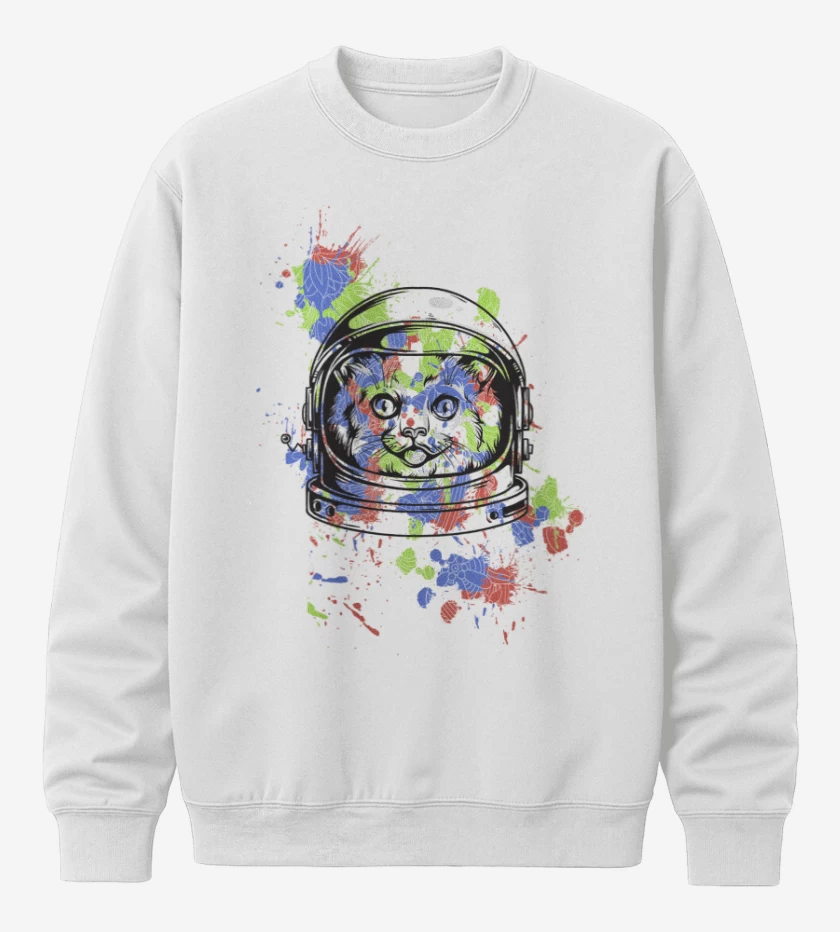 Poleron polo Blanco de Space Cat