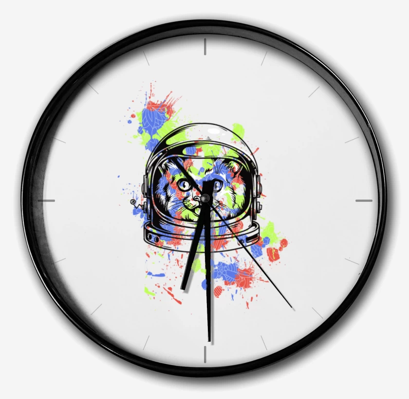 Reloj Blanco de Space Cat