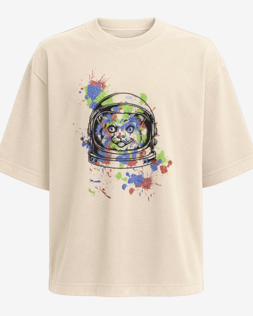Polera Oversize Beige de Space Cat
