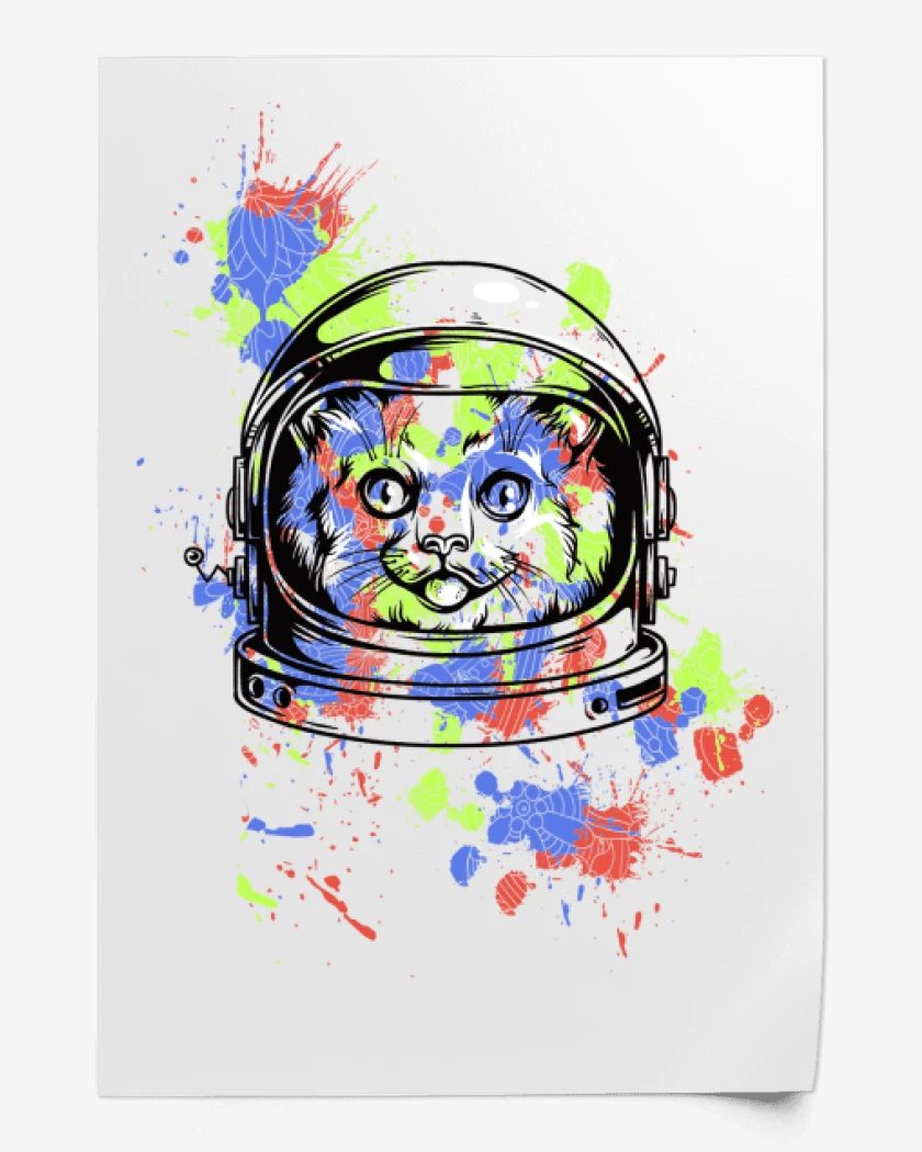 Print Blanco de Space Cat