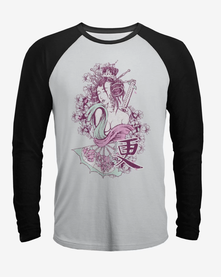 Polera Raglan Blanco / Negro de Musa 