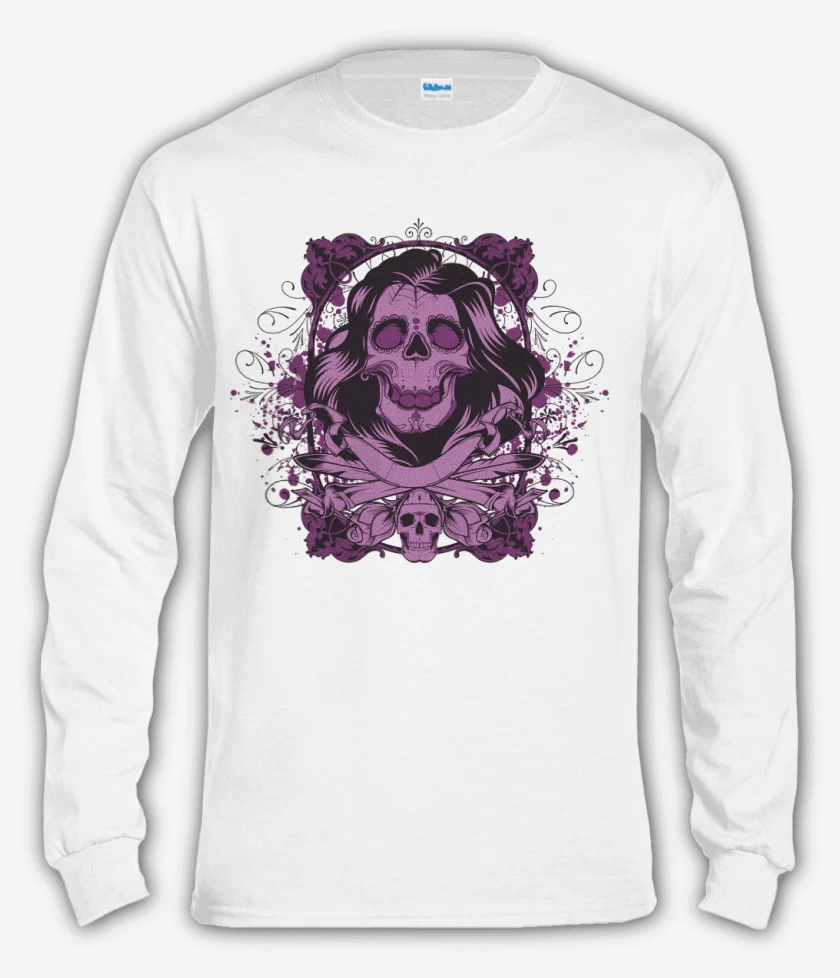 Polera manga larga Blanco de Skull sugar 