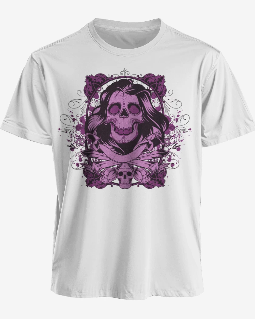 Polera premium Blanco de Skull sugar 