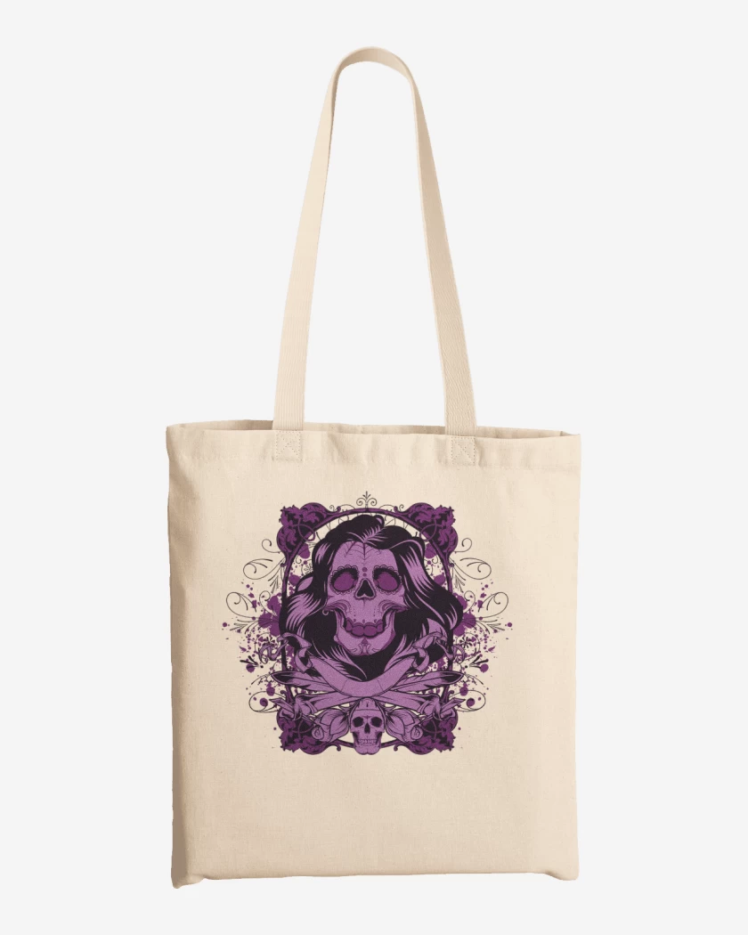 Totebag Blanco de Skull sugar 