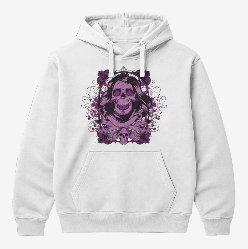 Polerón Canguro Blanco de Skull sugar 