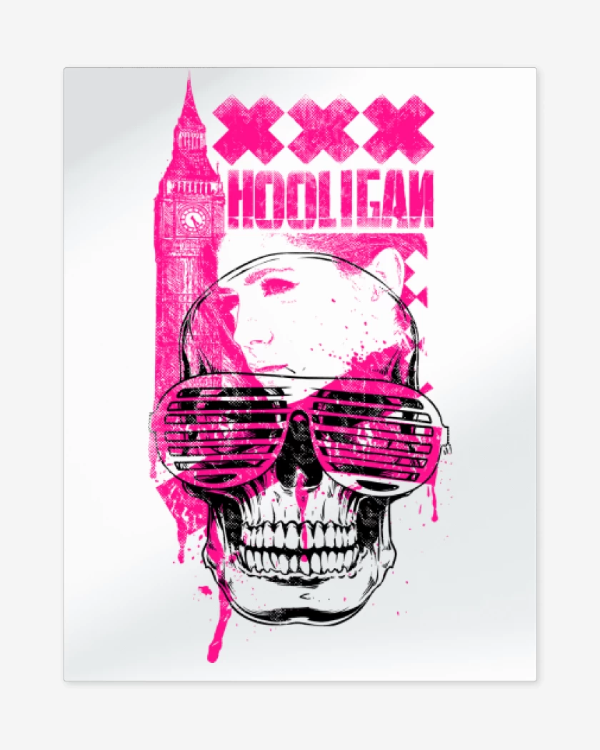 Print metalico Blanco de Hooligan 