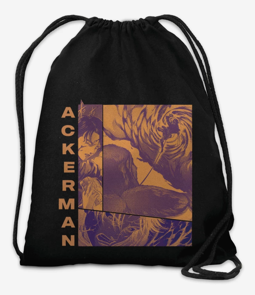 Mochila Negro de Levi Ackerman