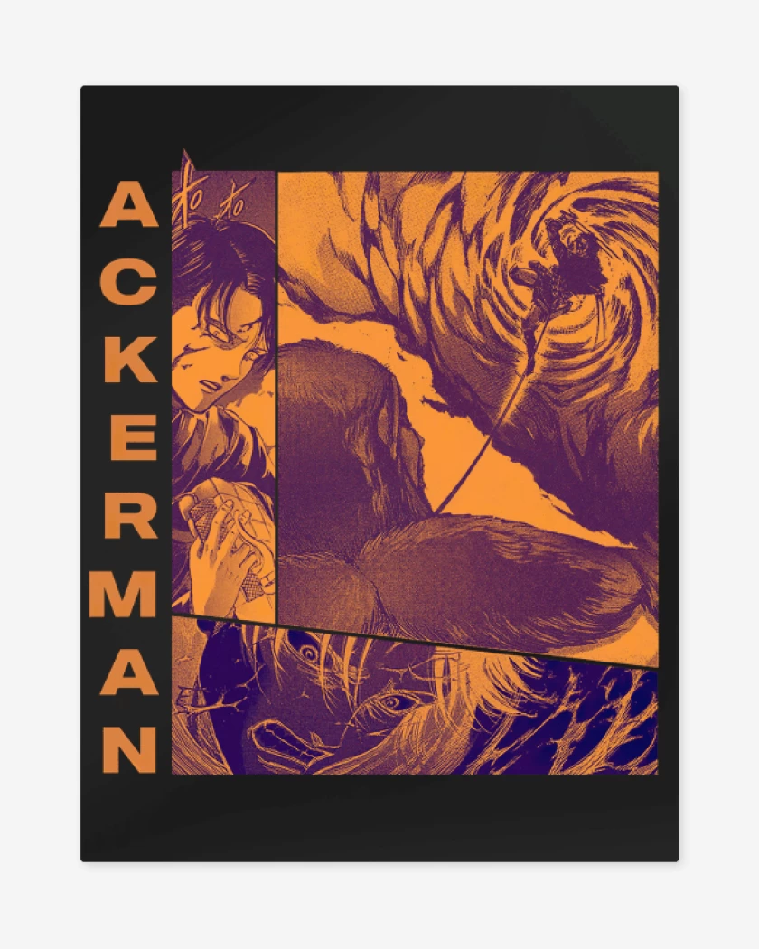 Print metalico Negro de Levi Ackerman
