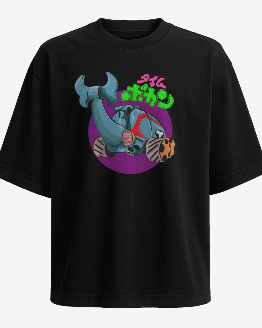 Polera Oversize Negro de La maquina del tiempo