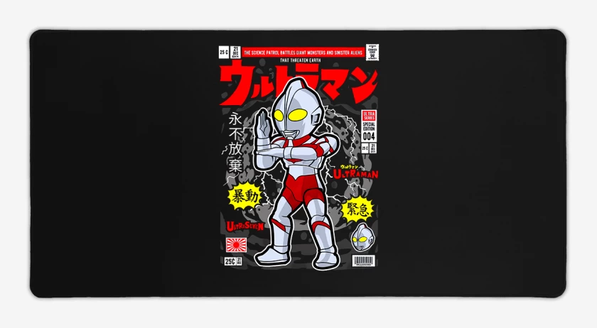 Mouse pad Gamer Negro de Ultraman revista
