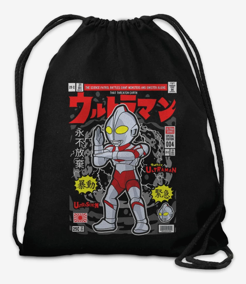 Mochila Negro de Ultraman revista