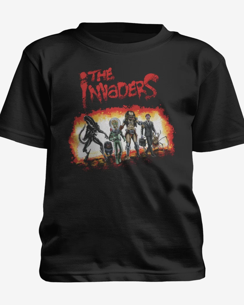 Polera de niño Negro de The Invaders