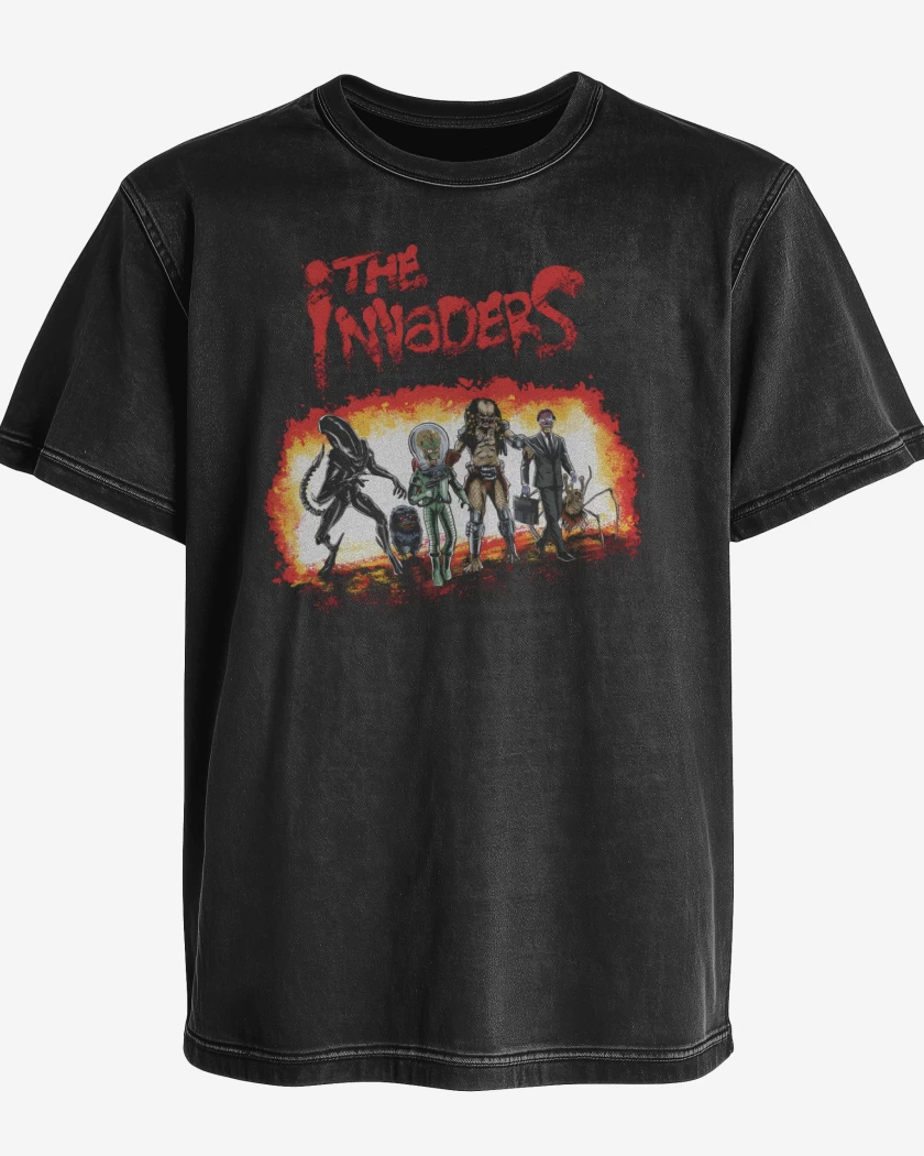 Polera desgastada The Invaders