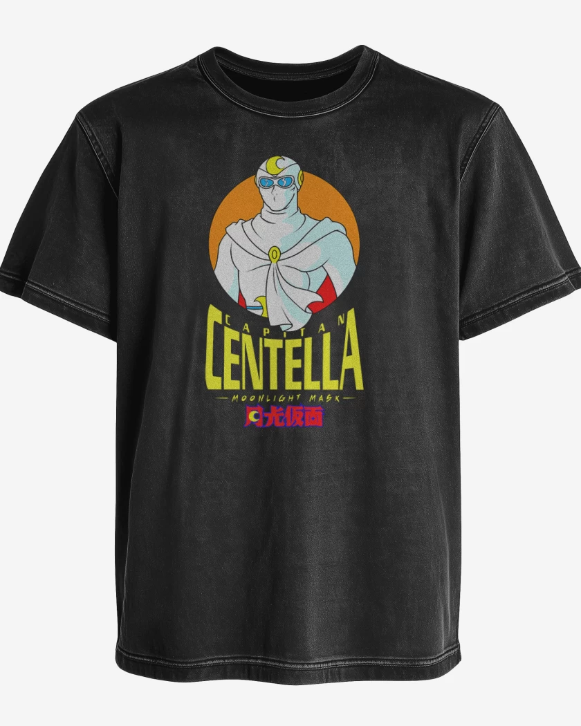 Polera desgastada Negro de Centella