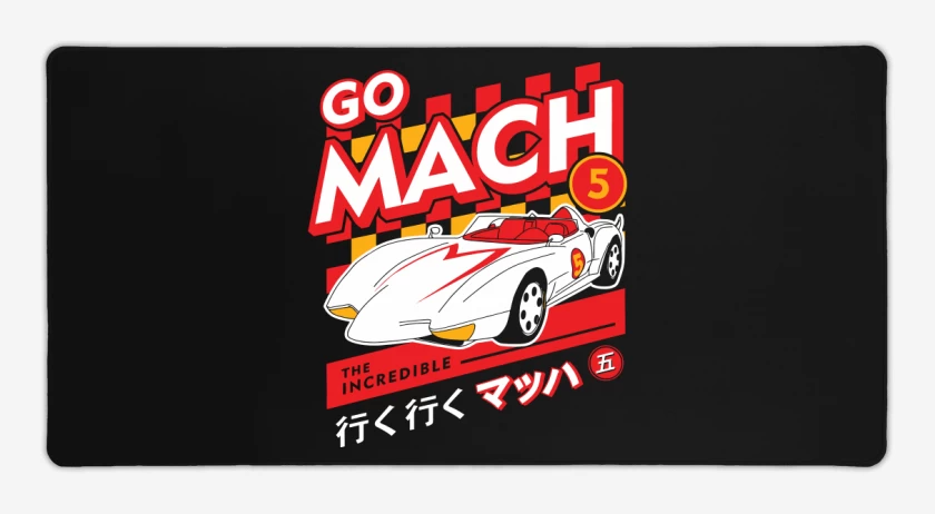 Mouse pad Gamer Negro de Go mach 5