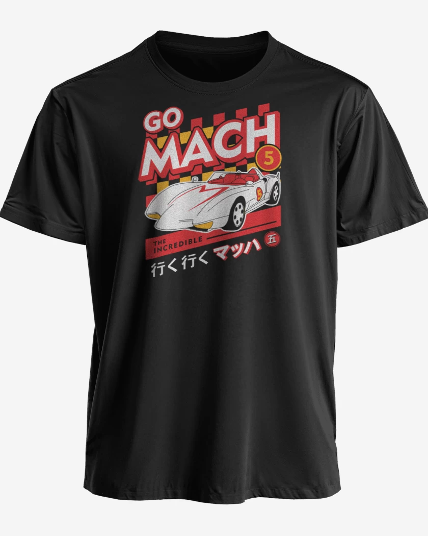Polera premium Negro de Go mach 5