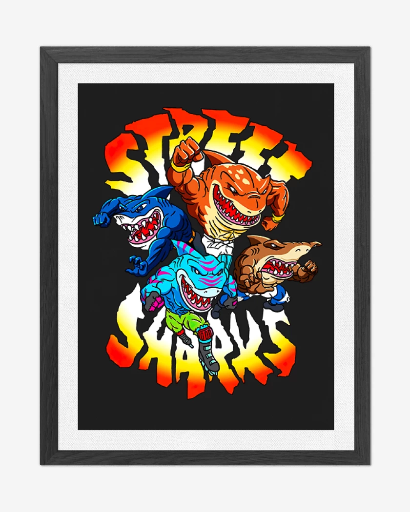 Cuadro decorativo Negro de Street Sharks