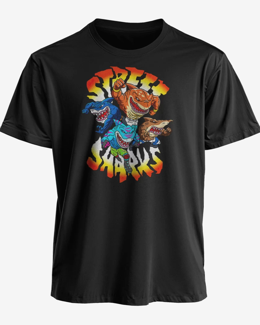 Polera premium Negro de Street Sharks