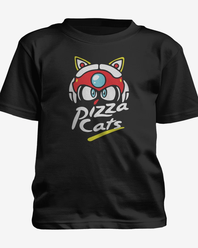 Polera de niño Negro de Pizza Cats