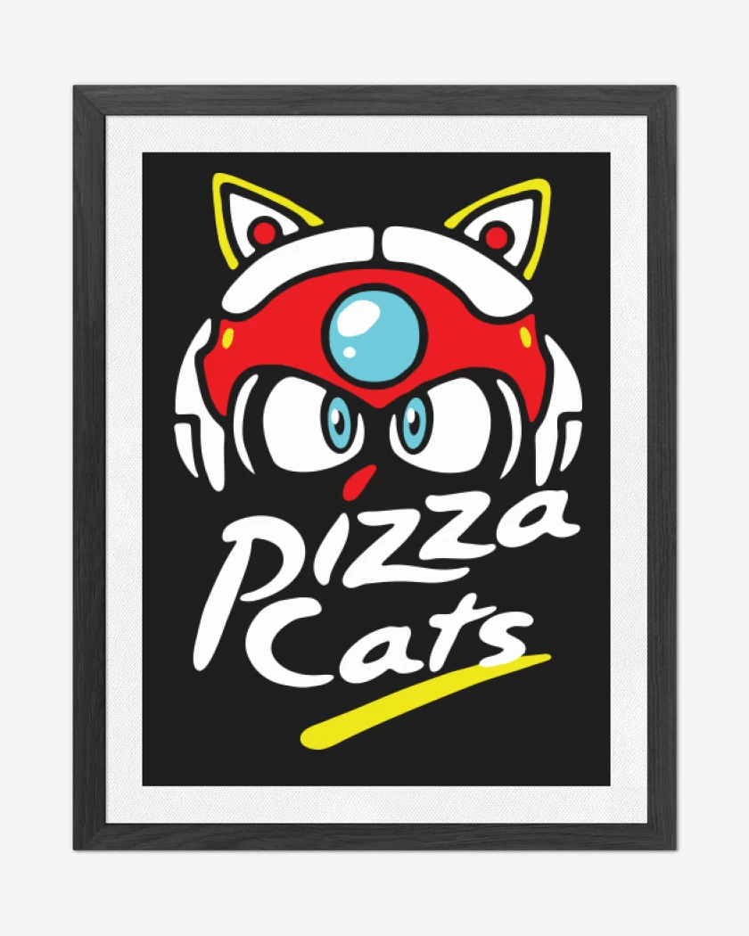 Cuadro decorativo Negro de Pizza Cats
