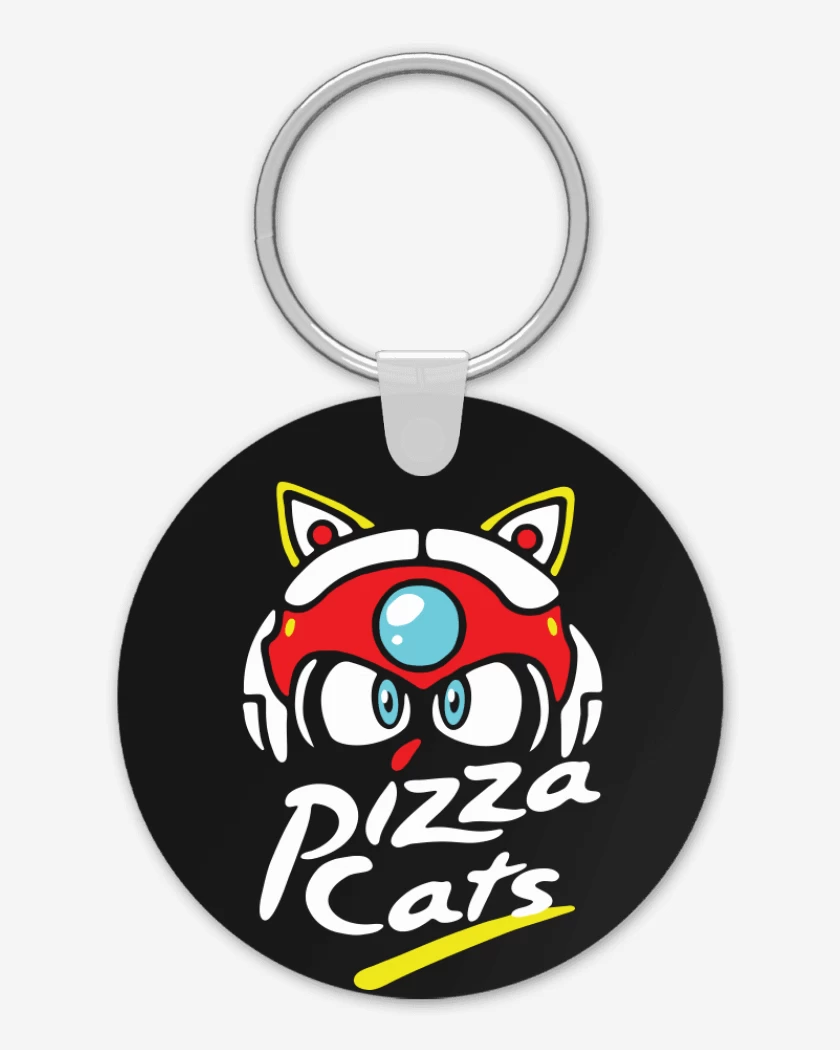 Llavero Negro de Pizza Cats