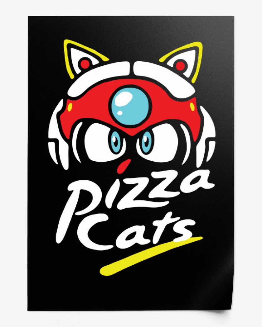 Print Negro de Pizza Cats