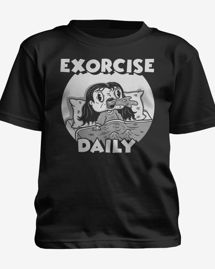 Polera de niño Negro de Exorcismo Diario