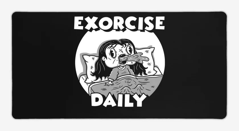 Mouse pad Gamer Negro de Exorcismo Diario