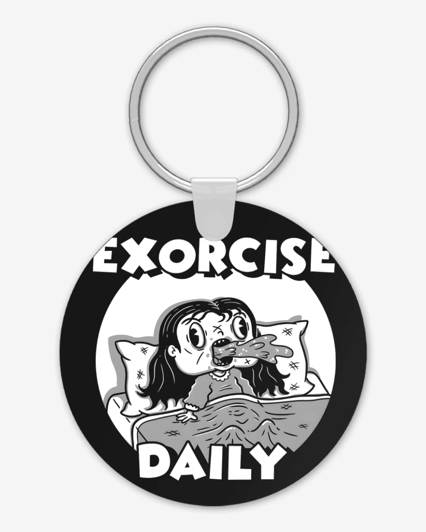 Llavero Negro de Exorcismo Diario