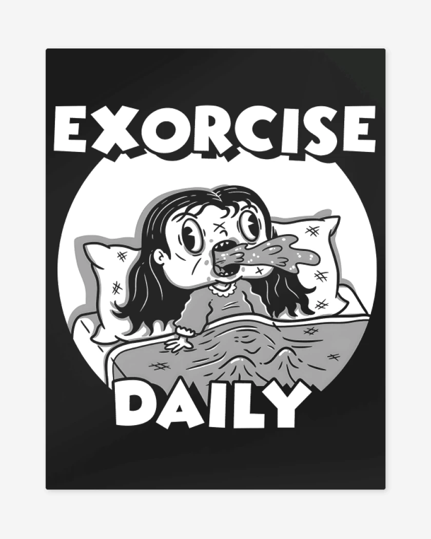 Print metalico Negro de Exorcismo Diario