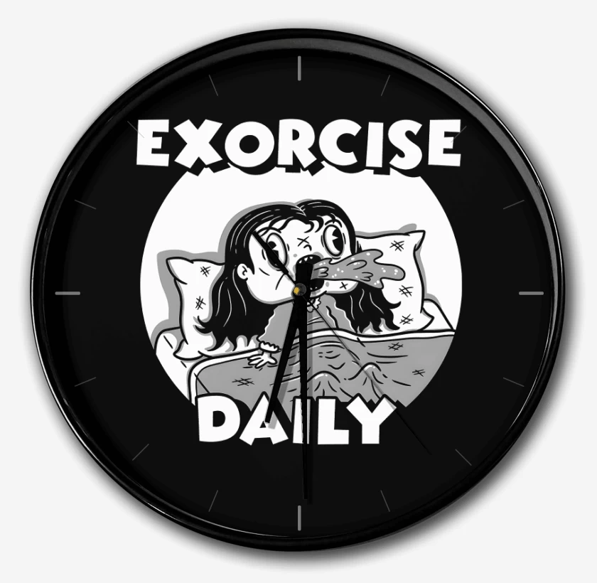 Reloj Negro de Exorcismo Diario