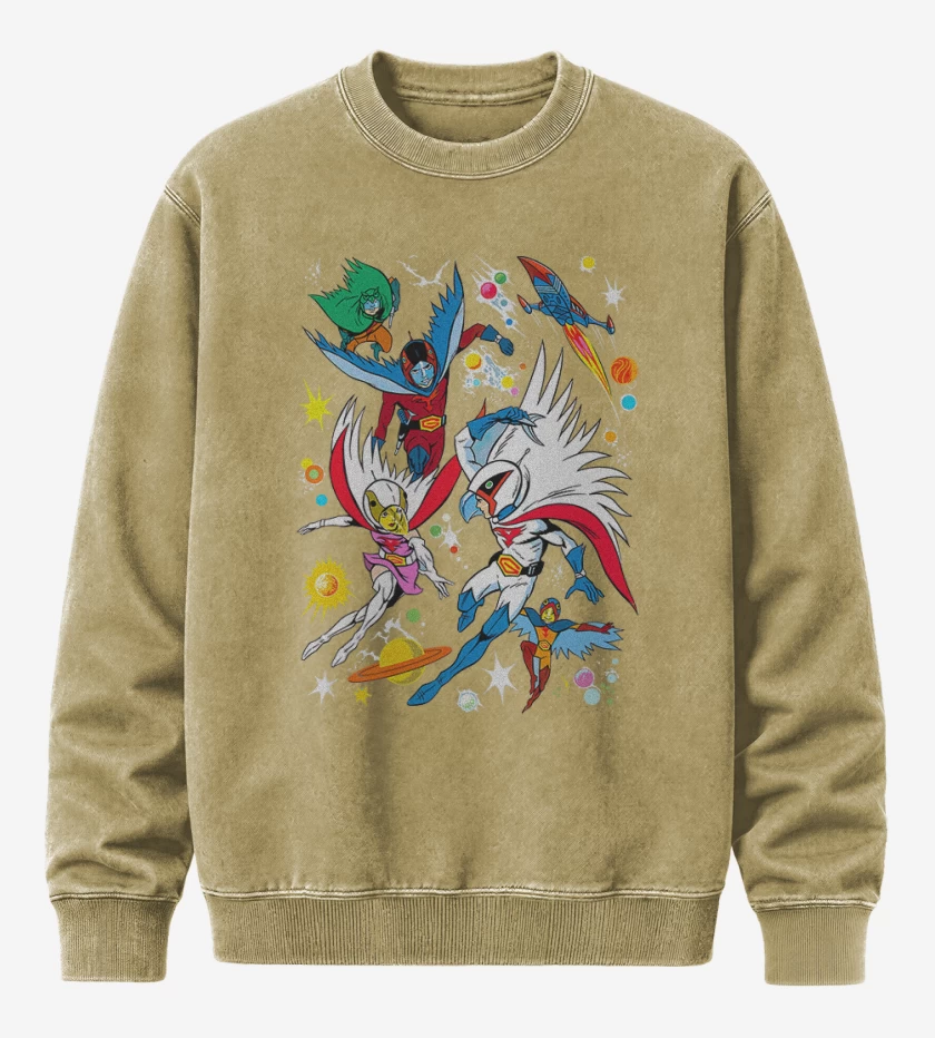 Poleron Polo Acid Wash Beige de Fuerza G