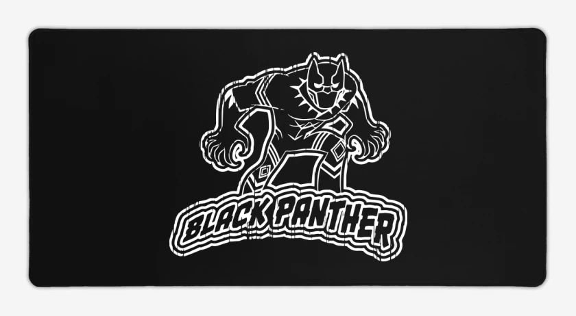 Mouse pad Gamer Negro de Black Panther full white