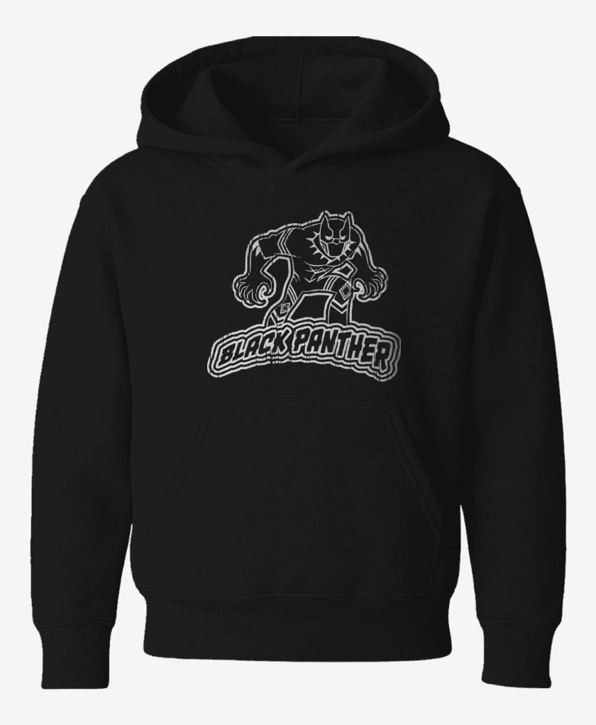 Poleron de niño Negro de Black Panther full white