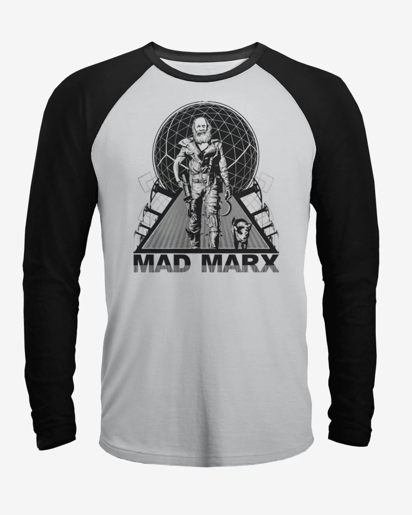 Polera Raglan Blanco / Negro de Mad Marx