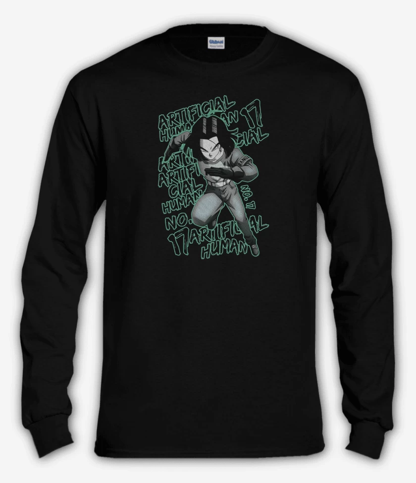Polera manga larga Negro de Artificial Human 17