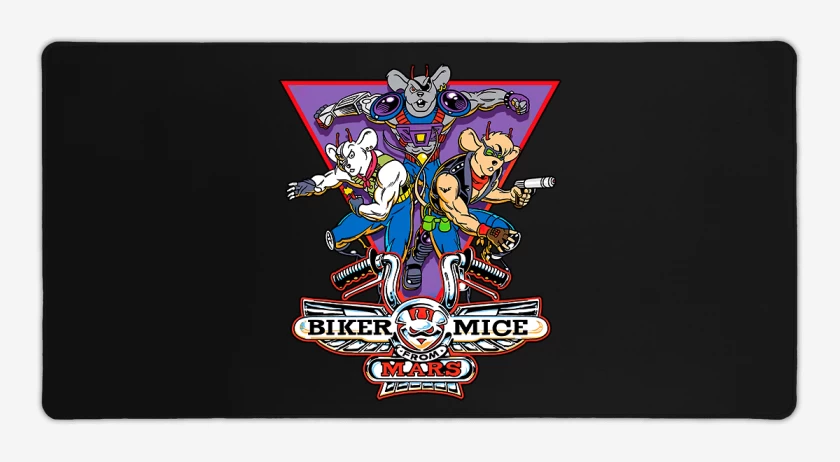 Mouse pad Gamer Negro de Motorratones de marte