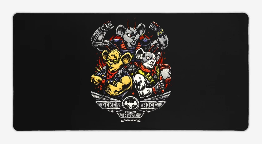 Mouse pad Gamer Negro de Motorratones de marte 2