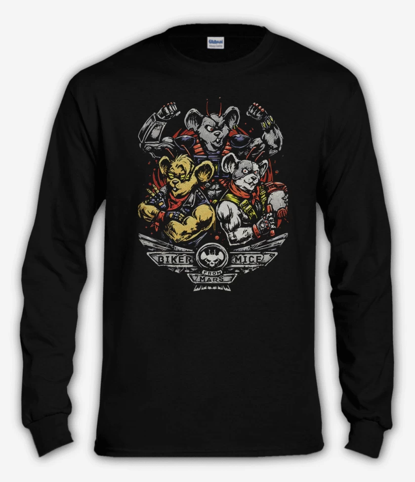 Polera manga larga Negro de Motorratones de marte 2