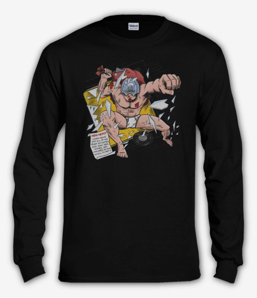 Polera manga larga Negro de Un Nuevo Héroe