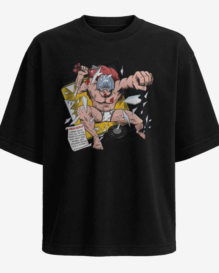 Polera Oversize Negro de Un Nuevo Héroe