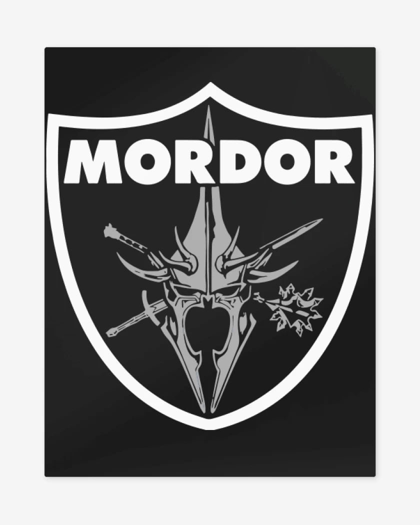 Print metalico Negro de Mordor