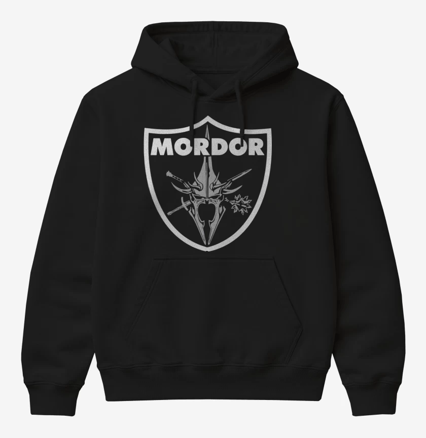 Poleron Canguro básico Negro de Mordor