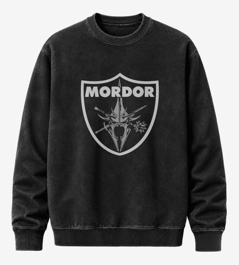 Poleron Polo Acid Wash Negro de Mordor