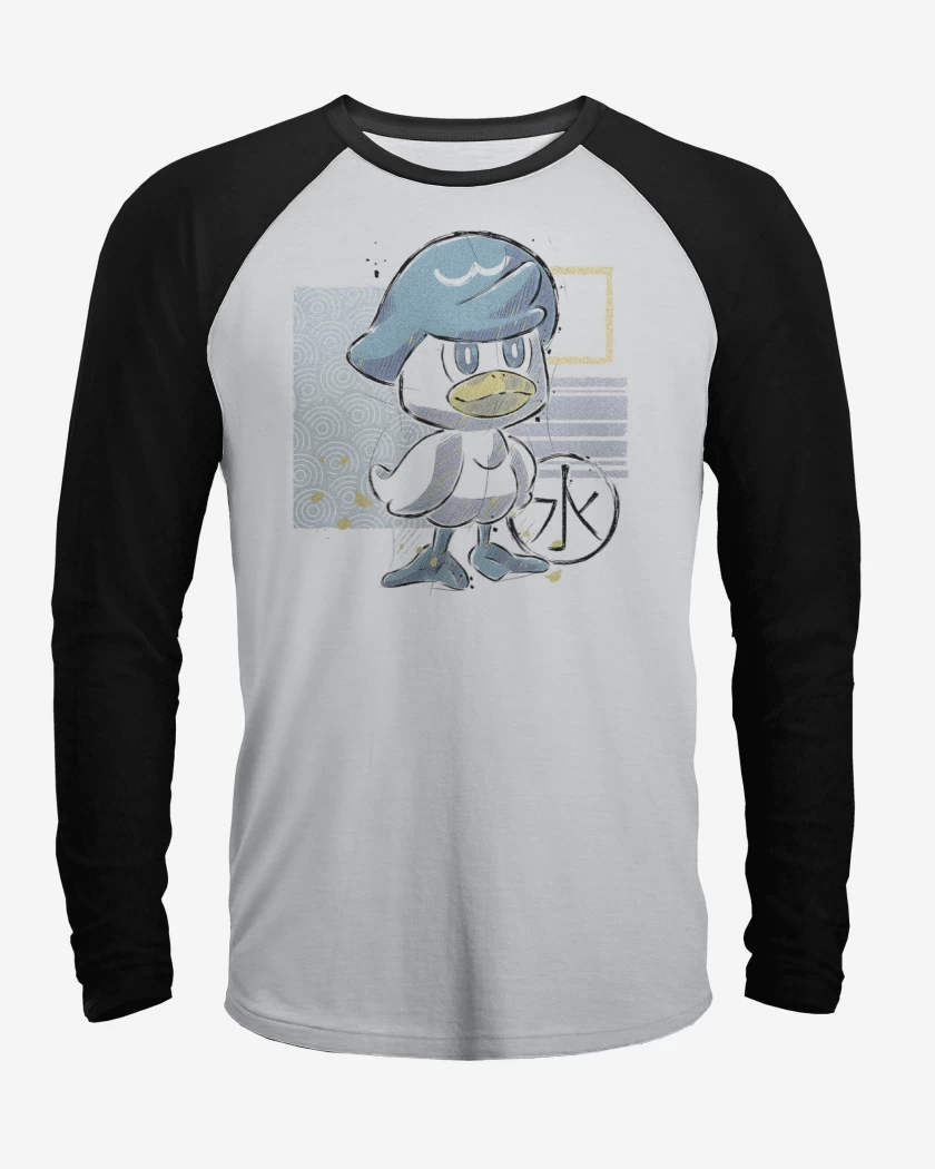 Polera Raglan Blanco / Negro de Quaxly