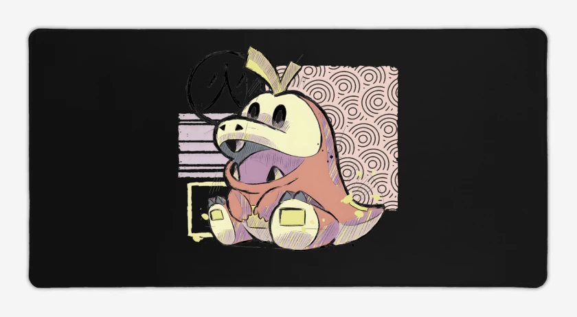 Mouse pad Gamer Negro de Fuecoco